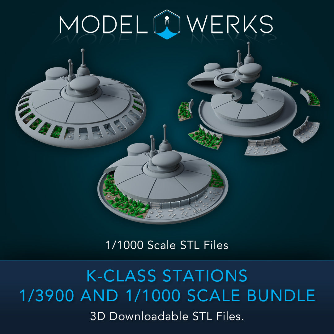 K-Class Stations 1/3900 and 1/1000 Scale STL Bundle