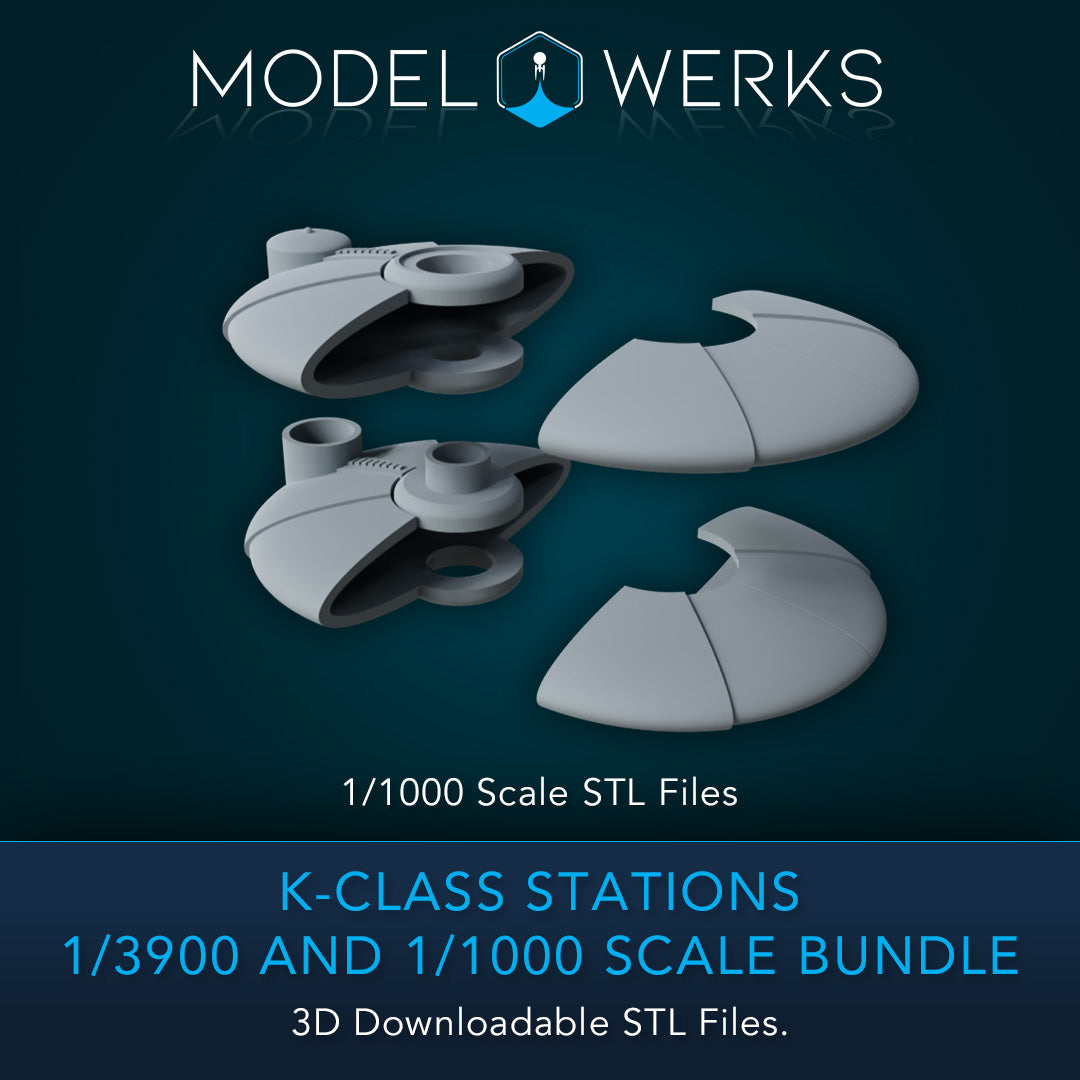 K-Class Stations 1/3900 and 1/1000 Scale STL Bundle