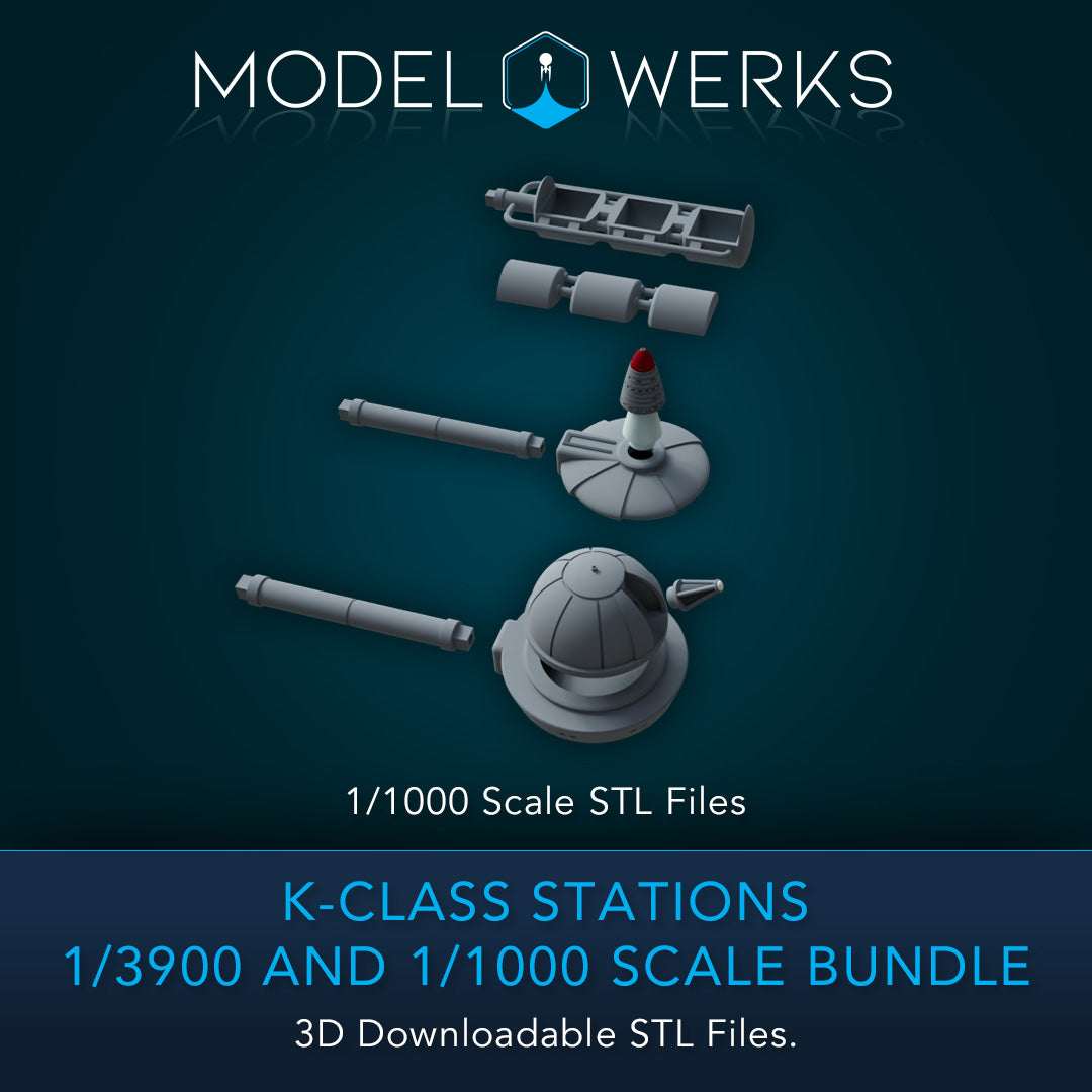 K-Class Stations 1/3900 and 1/1000 Scale STL Bundle