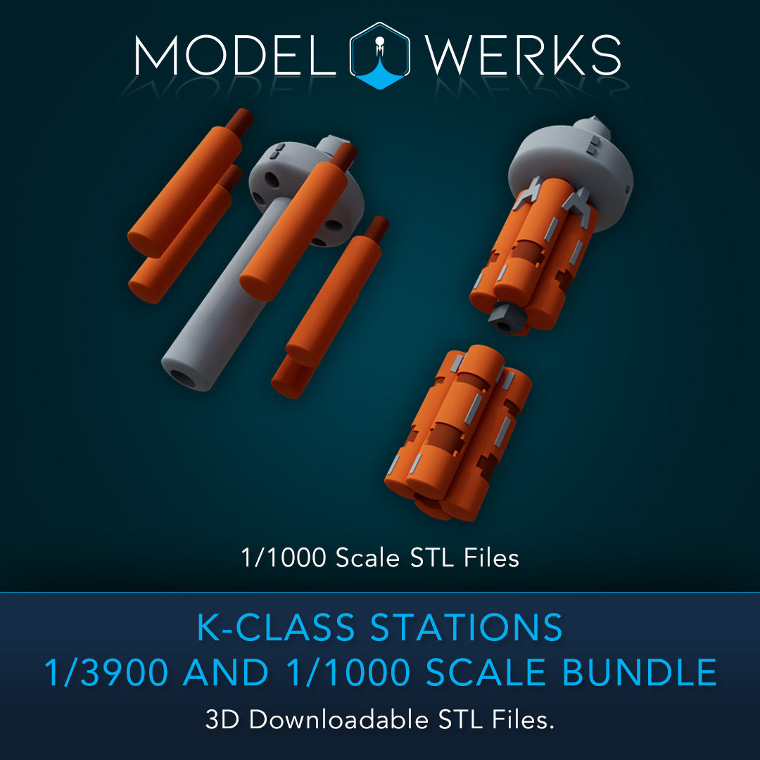 K-Class Stations 1/3900 and 1/1000 Scale STL Bundle