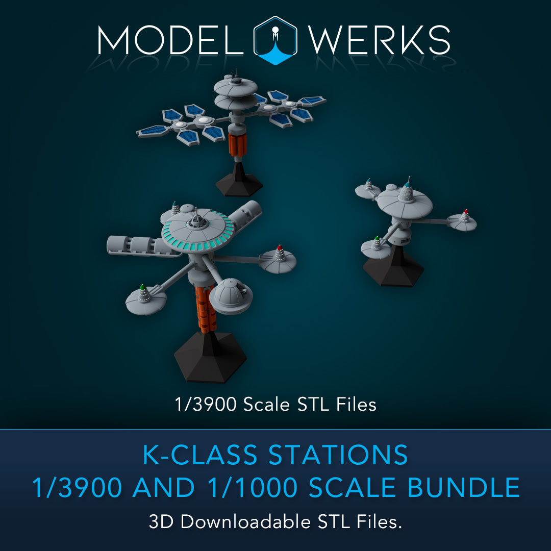 K-Class Stations 1/3900 and 1/1000 Scale STL Bundle