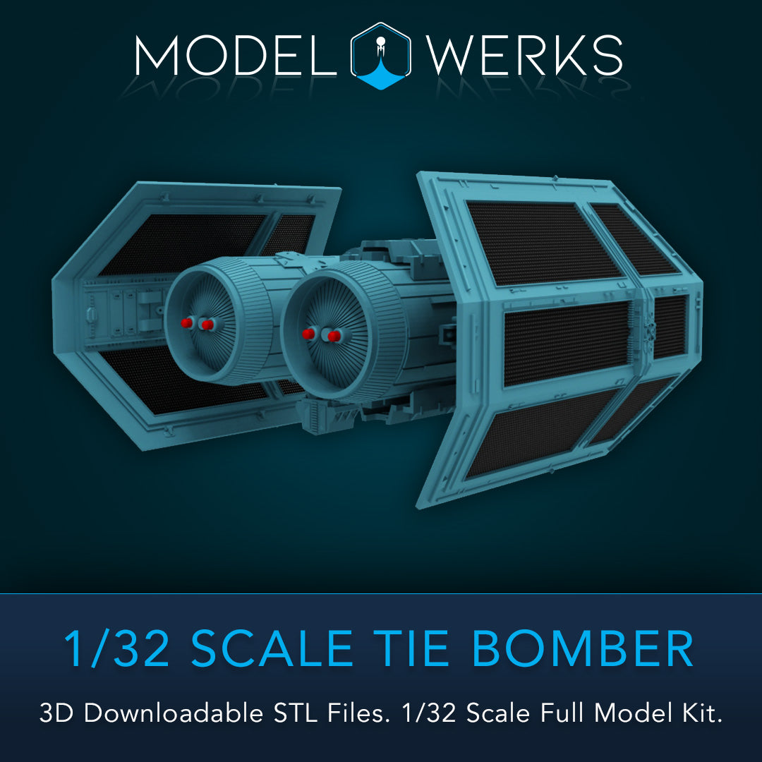 1/32 Scale Tie Bomber Full Kit STL File Download