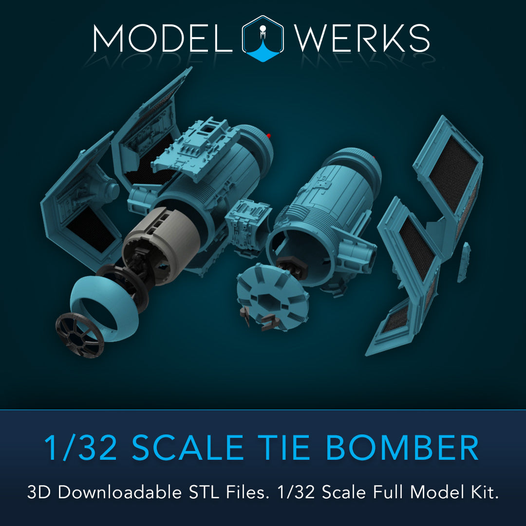 1/32 Scale Tie Bomber Full Kit STL File Download