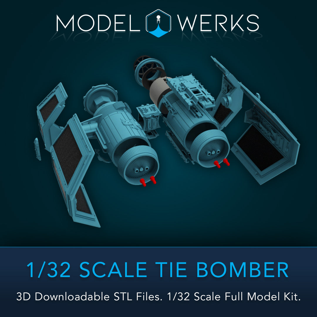 1/32 Scale Tie Bomber Full Kit STL File Download