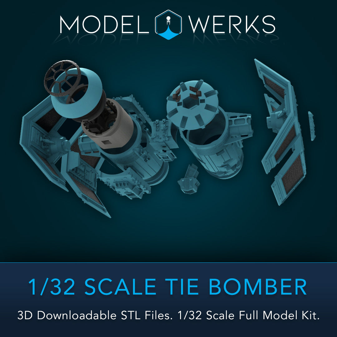 1/32 Scale Tie Bomber Full Kit STL File Download