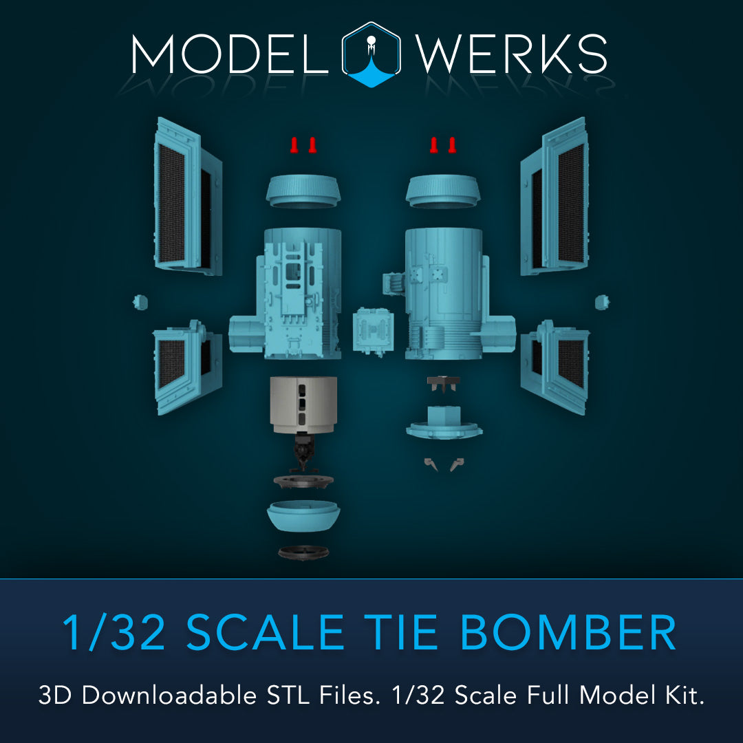 1/32 Scale Tie Bomber Full Kit STL File Download