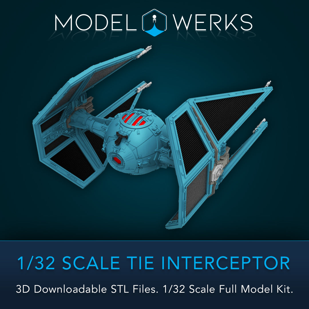 1/32 Scale Tie Interceptor Full Kit STL File Download