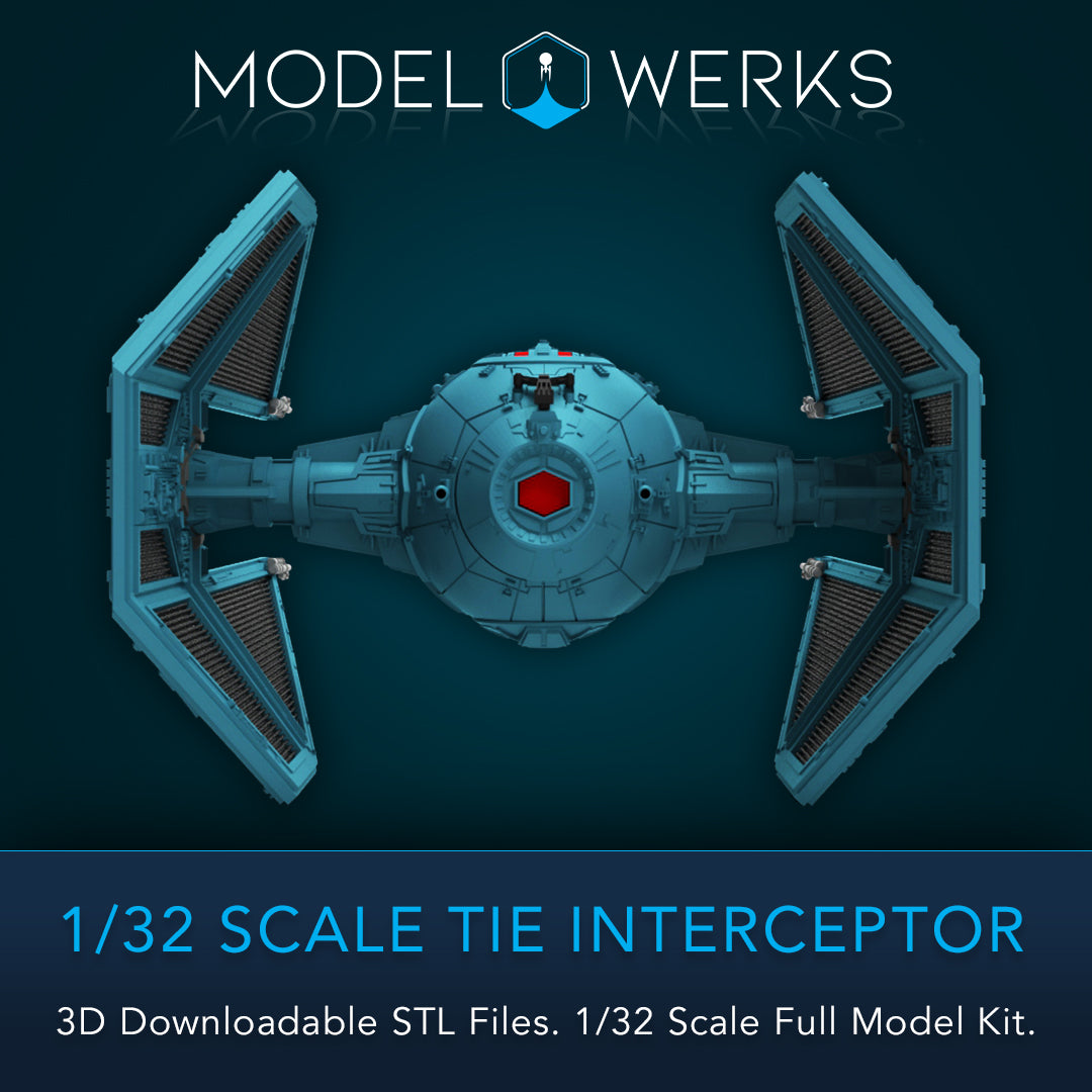 1/32 Scale Tie Interceptor Full Kit STL File Download