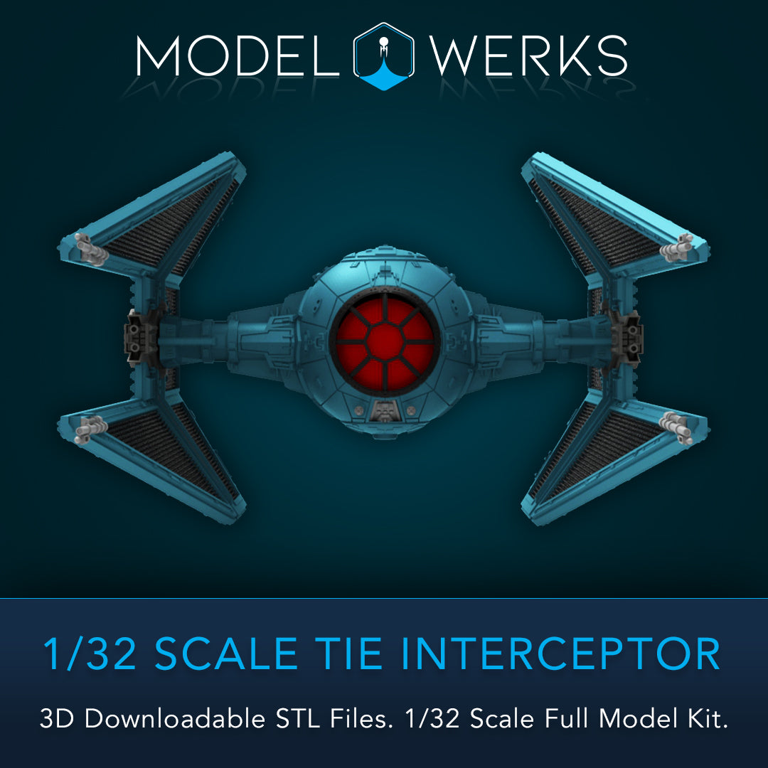 1/32 Scale Tie Interceptor Full Kit STL File Download