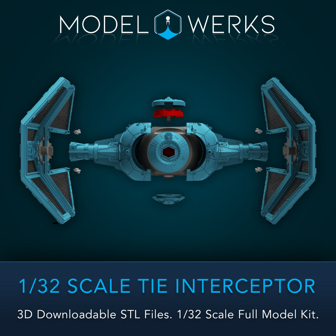 1/32 Scale Tie Interceptor Full Kit STL File Download