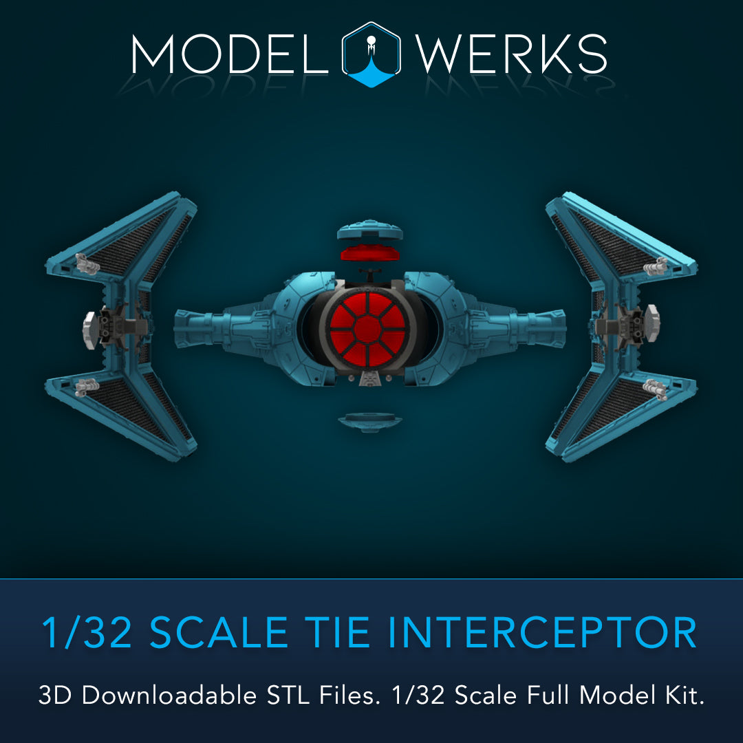 1/32 Scale Tie Interceptor Full Kit STL File Download