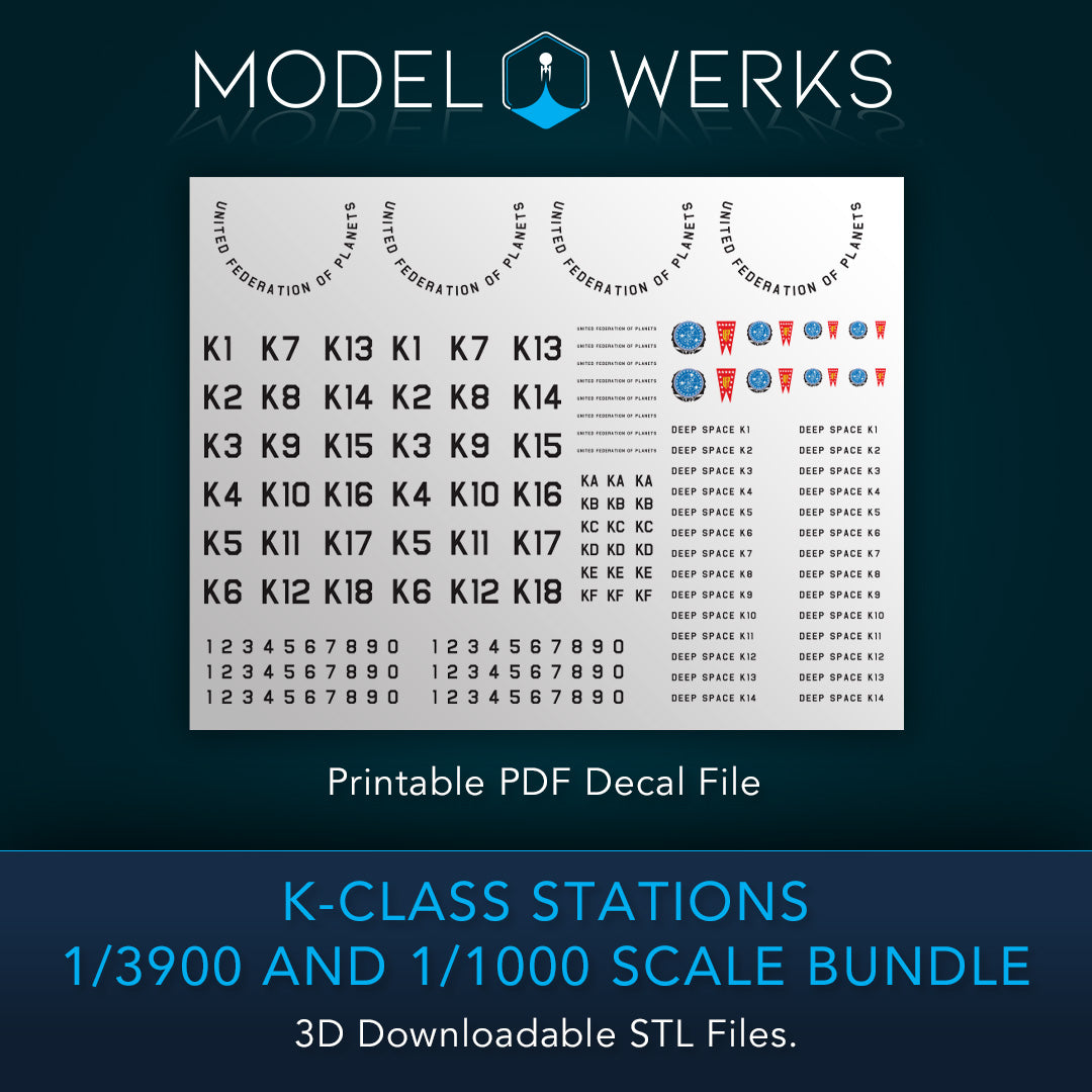 K-Class Stations 1/3900 and 1/1000 Scale STL Bundle