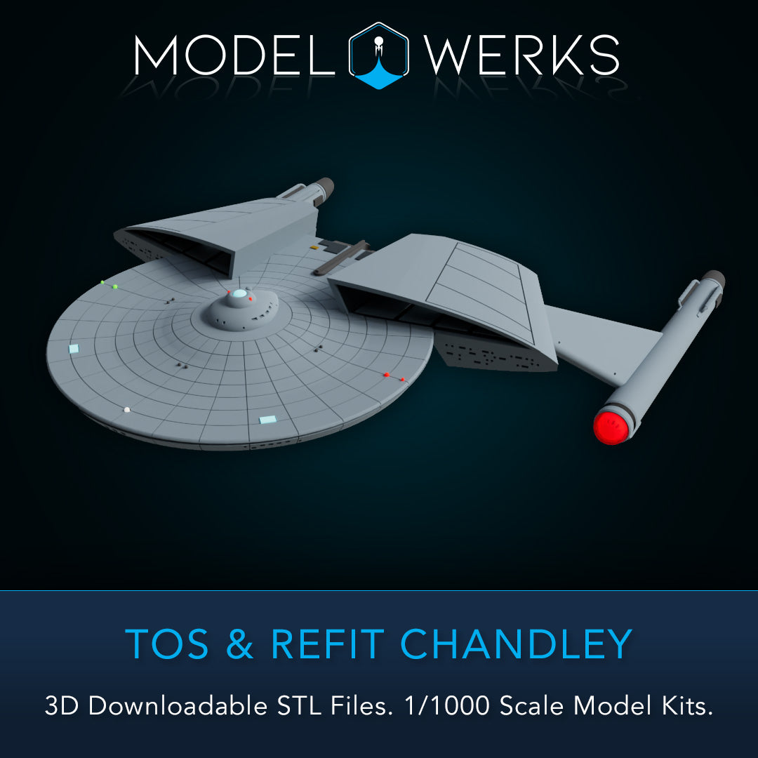 1/1000 TOS and Refit Chandley Class STL File Download