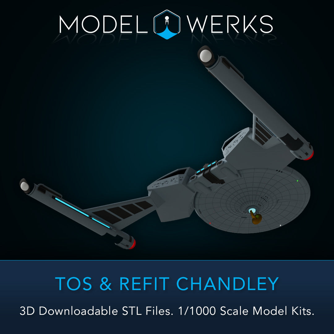 1/1000 TOS and Refit Chandley Class STL File Download