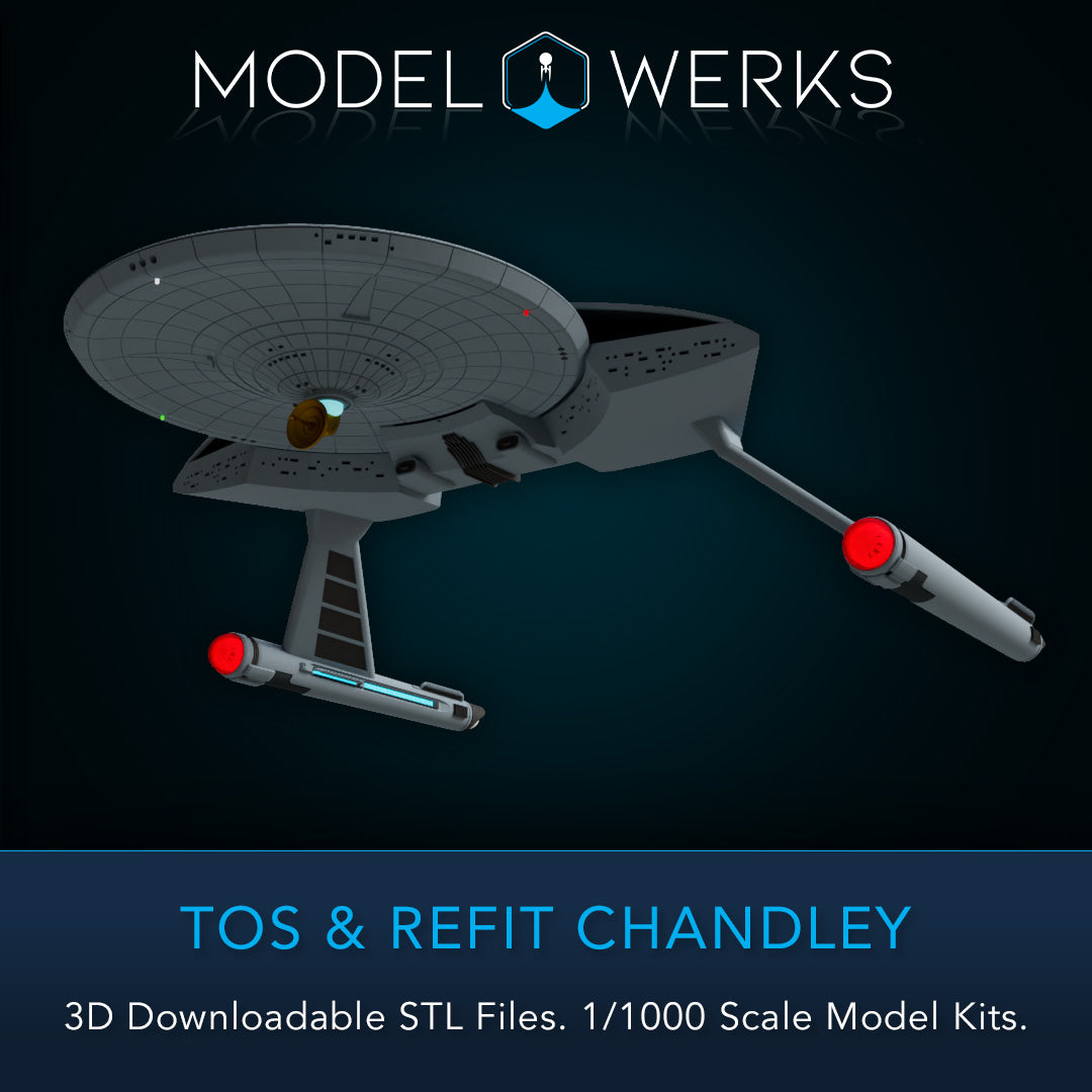 1/1000 TOS and Refit Chandley Class STL File Download