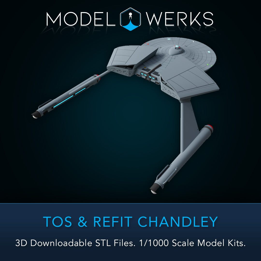 1/1000 TOS and Refit Chandley Class STL File Download