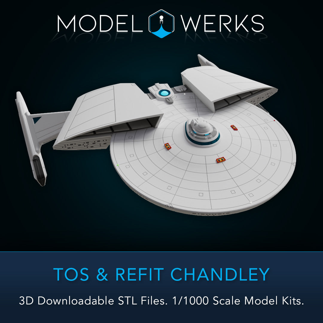 1/1000 TOS and Refit Chandley Class STL File Download