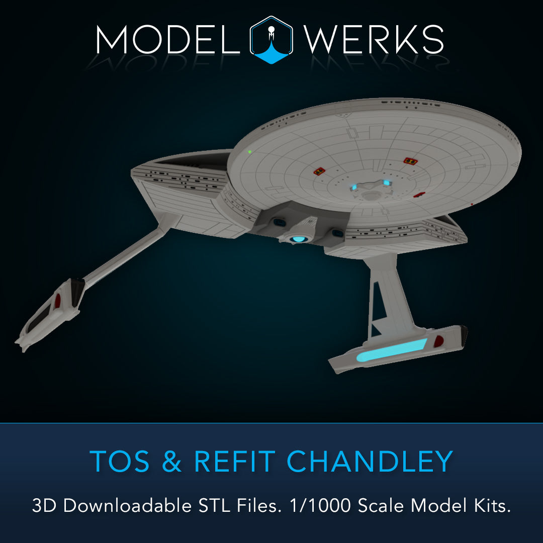 1/1000 TOS and Refit Chandley Class STL File Download