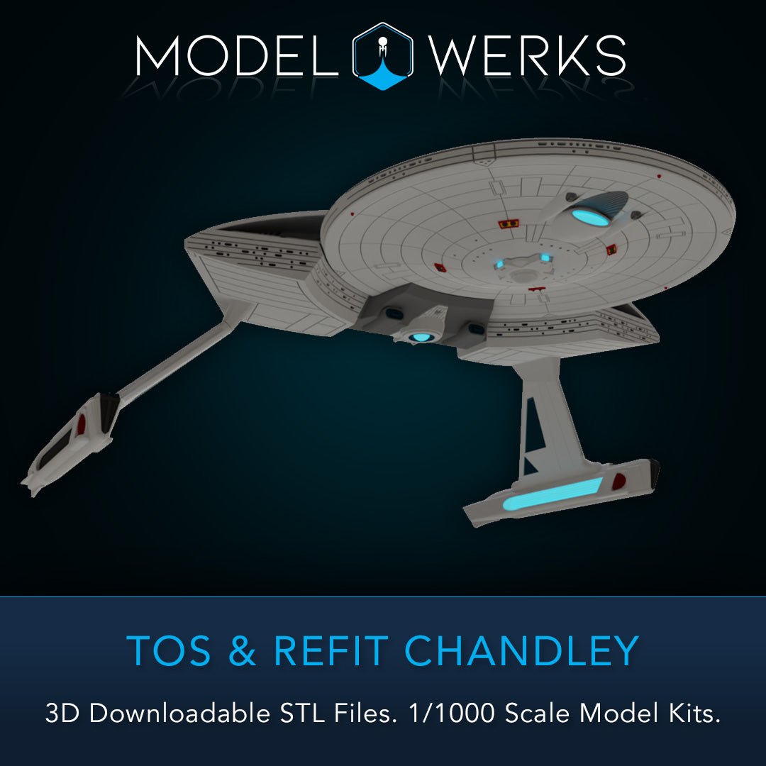 1/1000 TOS and Refit Chandley Class STL File Download