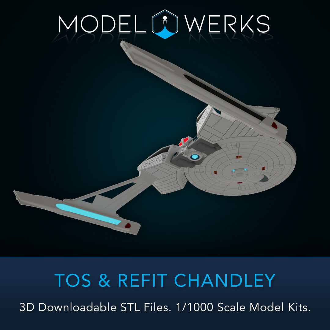 1/1000 TOS and Refit Chandley Class STL File Download
