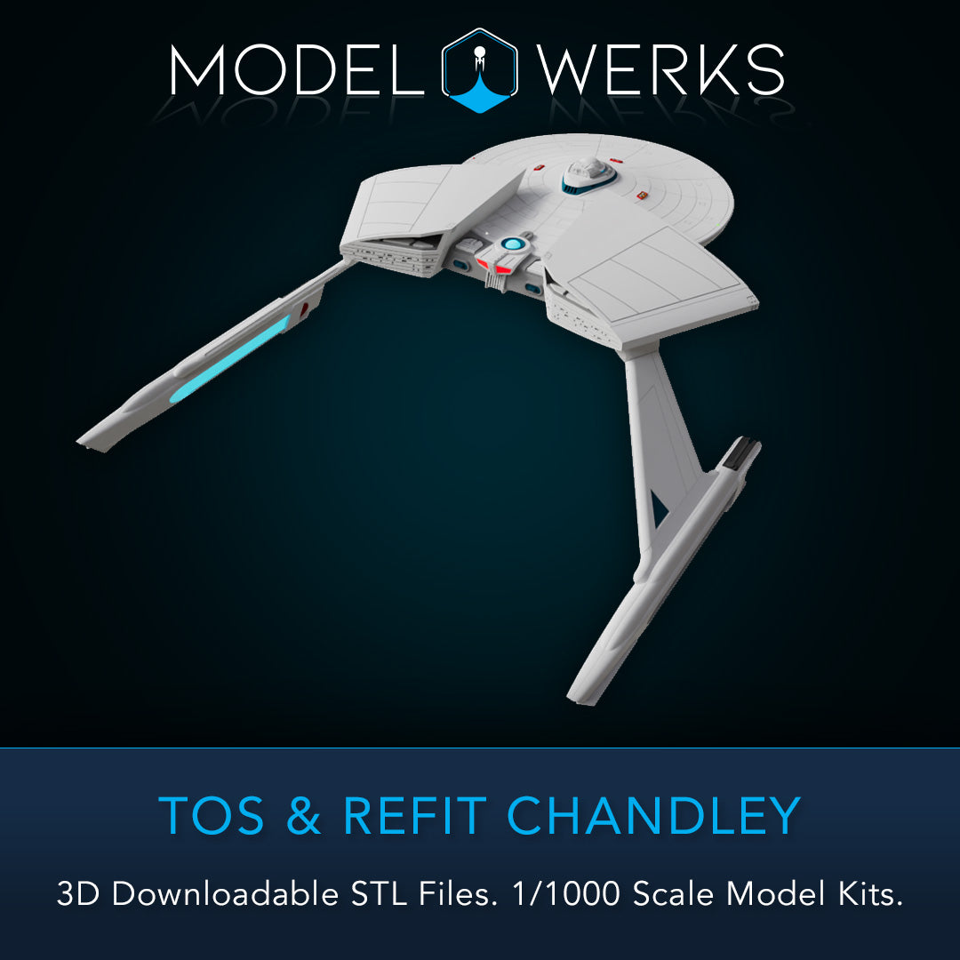 1/1000 TOS and Refit Chandley Class STL File Download