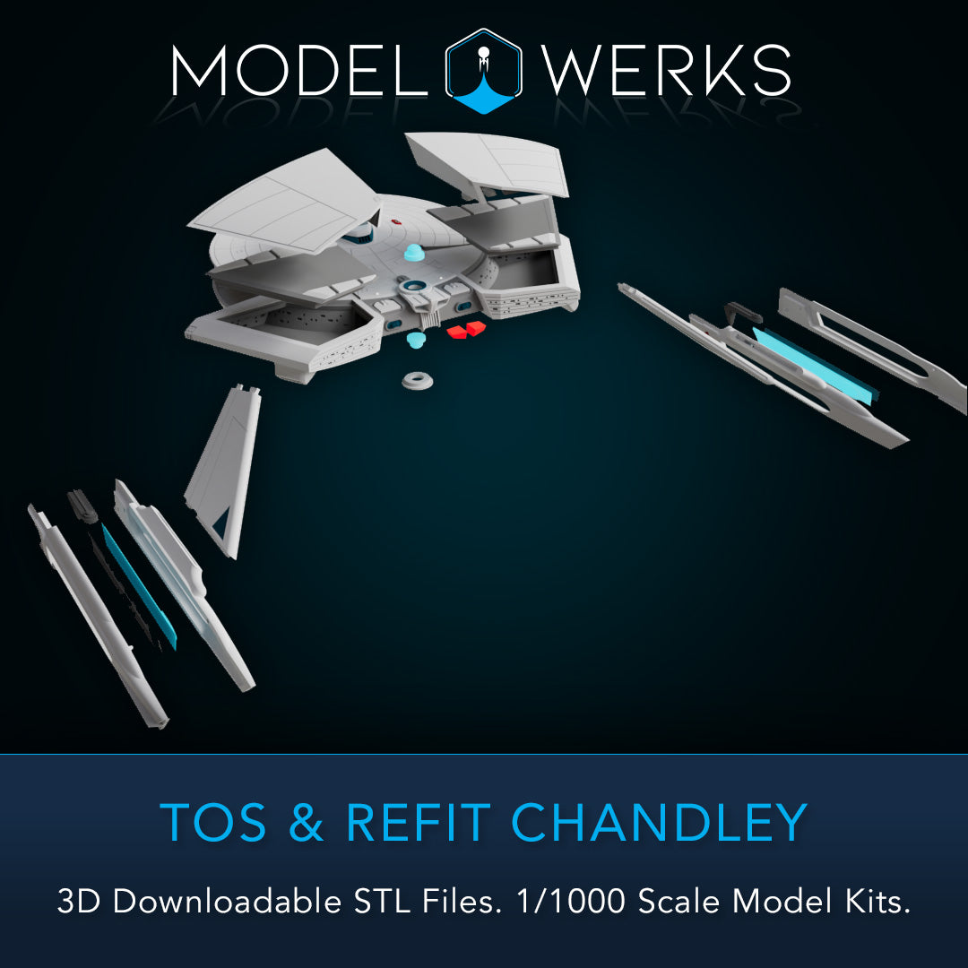 1/1000 TOS and Refit Chandley Class STL File Download