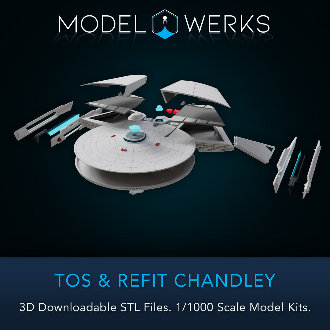 1/1000 TOS and Refit Chandley Class STL File Download