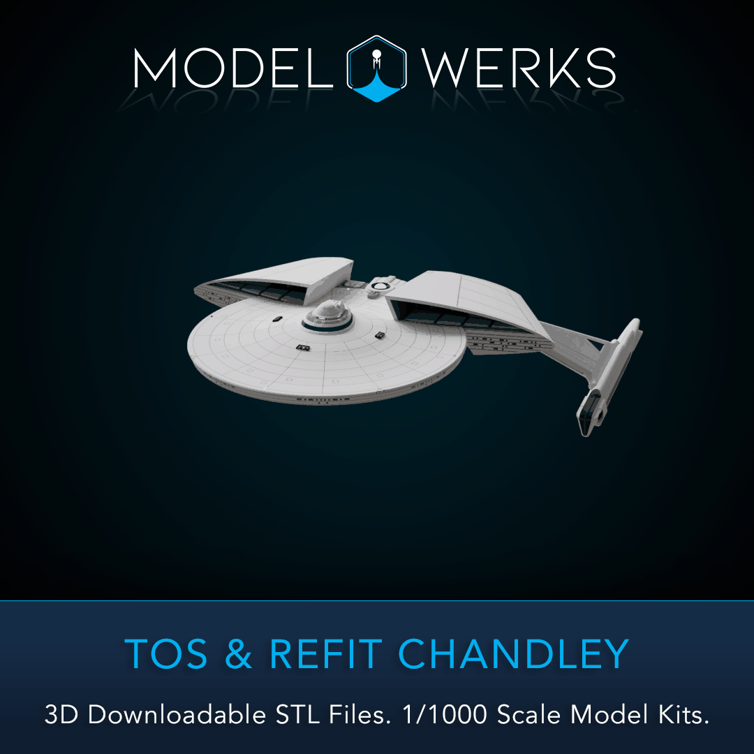 1/1000 TOS and Refit Chandley Class STL File Download