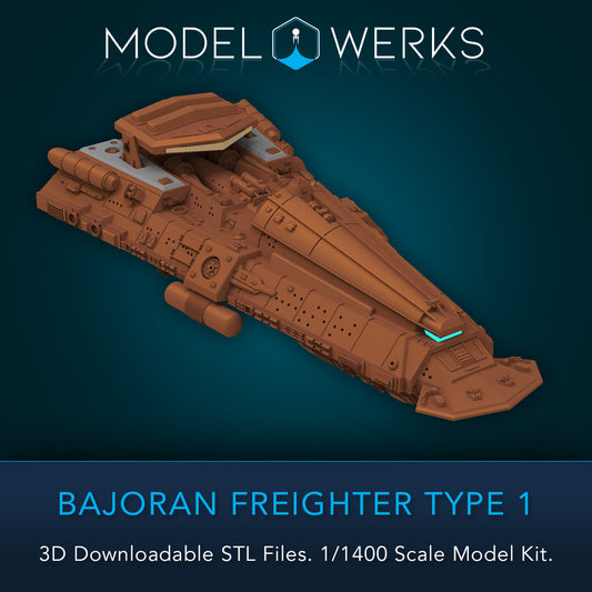 1/1400 Bajoran Freighter Type 1 Kit STL File Download