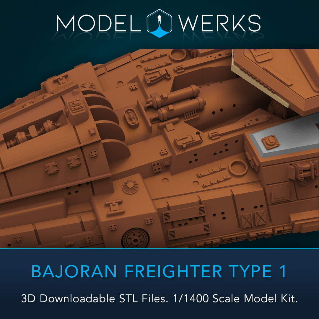 1/1400 Bajoran Freighter Type 1 Kit STL File Download
