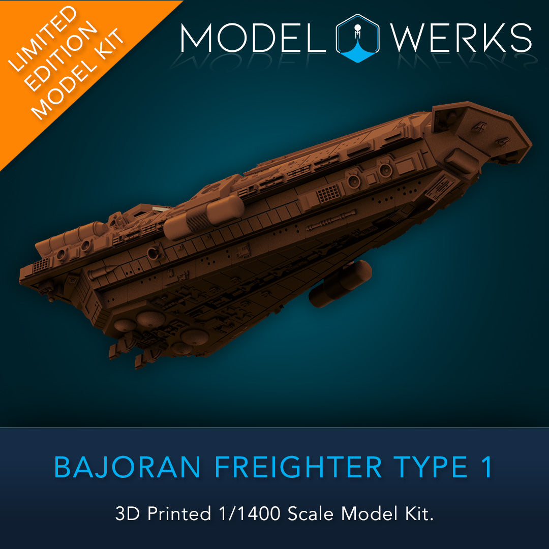1/1400 Bajoran Freighter Type 1 3D Printed Physical Model Kit