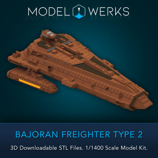 1/1400 Bajoran Freighter Type 2 Kit STL File Download
