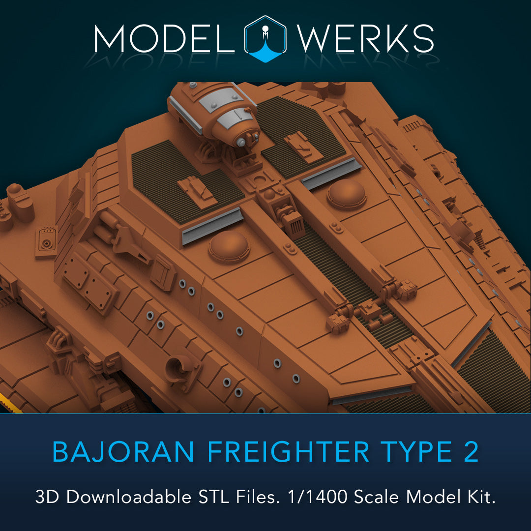 1/1400 Bajoran Freighter Type 2 Kit STL File Download