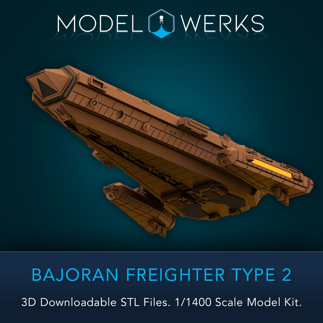 1/1400 Bajoran Freighter Type 2 Kit STL File Download