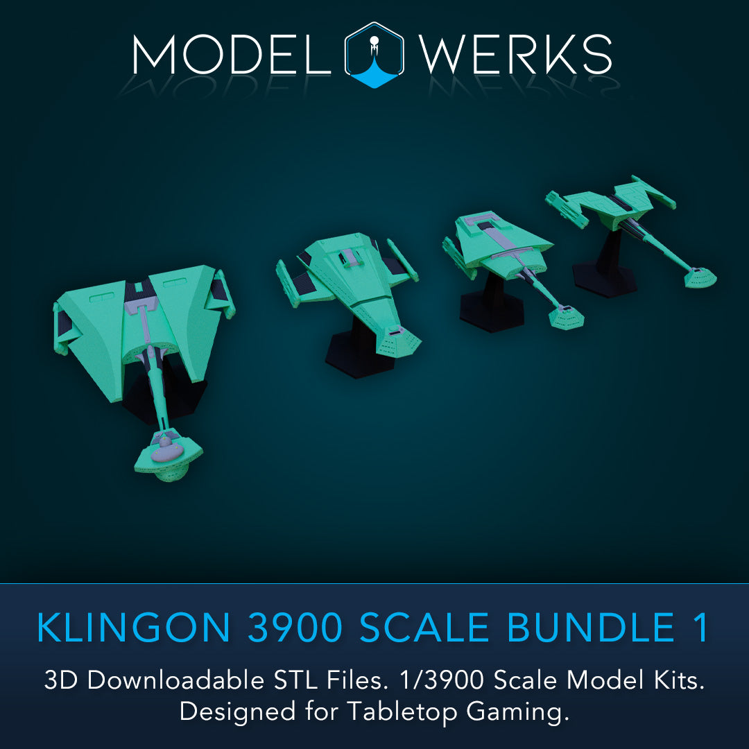 Klingon Vessels 1/3900 Scale STL Bundle 1
