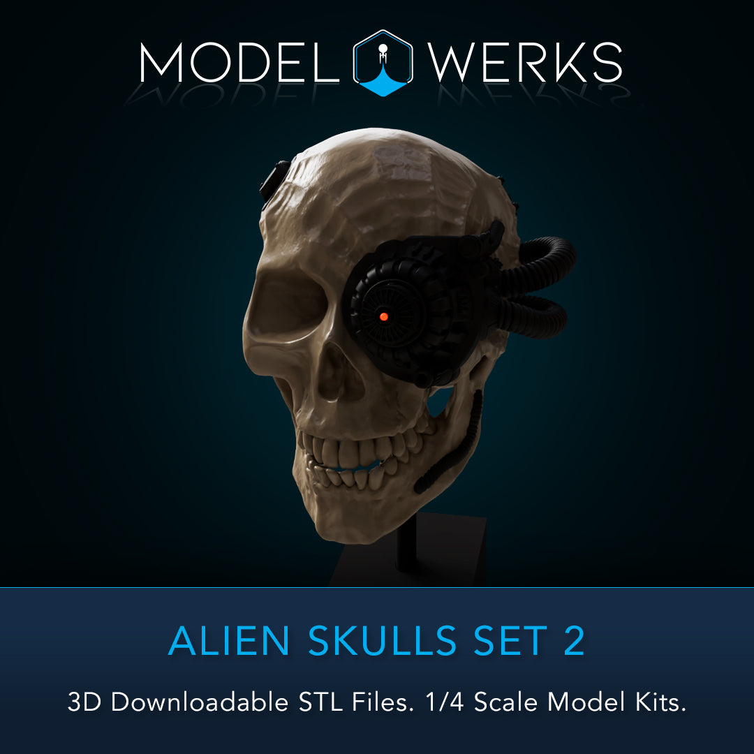Alien Skulls Set 2 STL Download