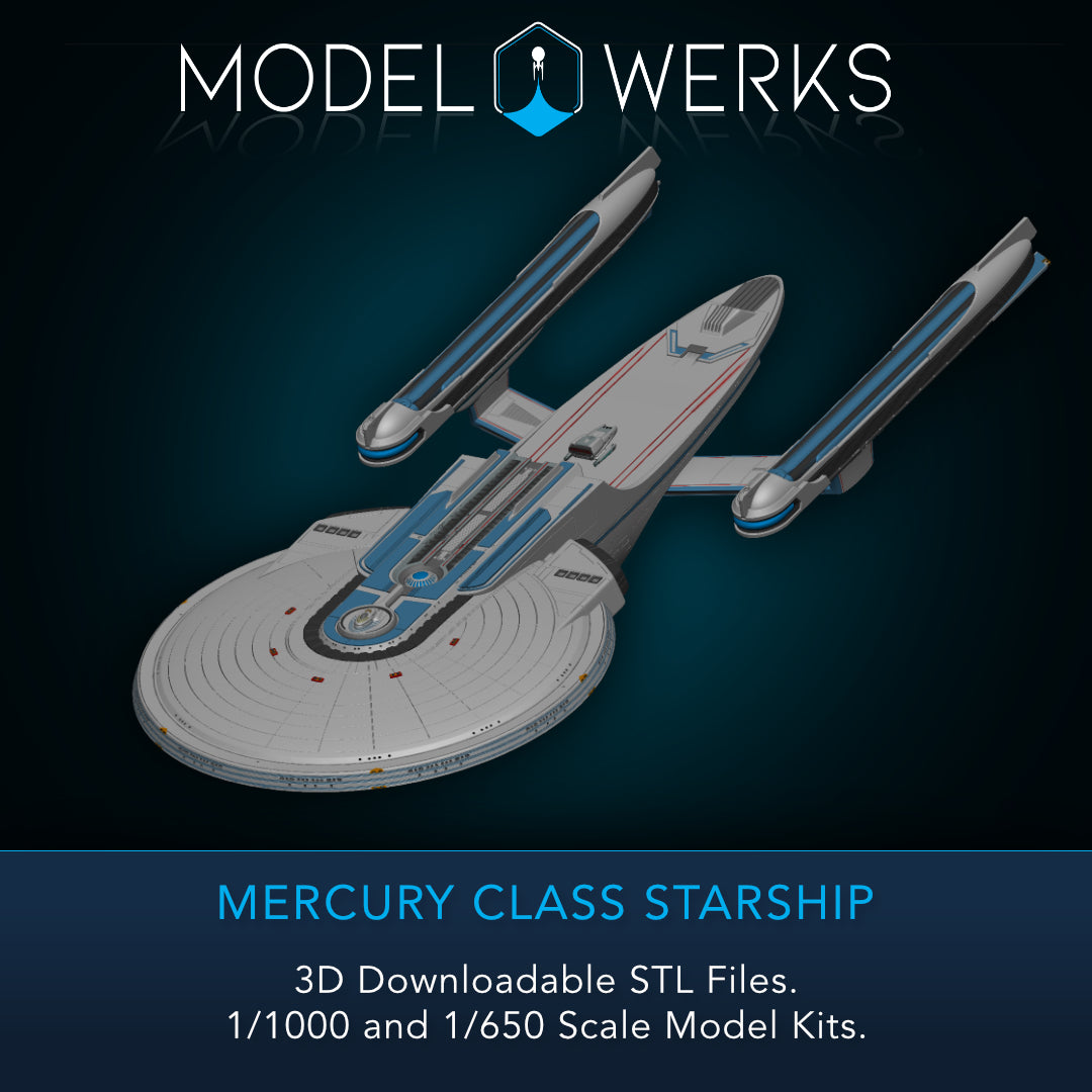 1/1000 1/650 Mercury Class Starship — STL File Download