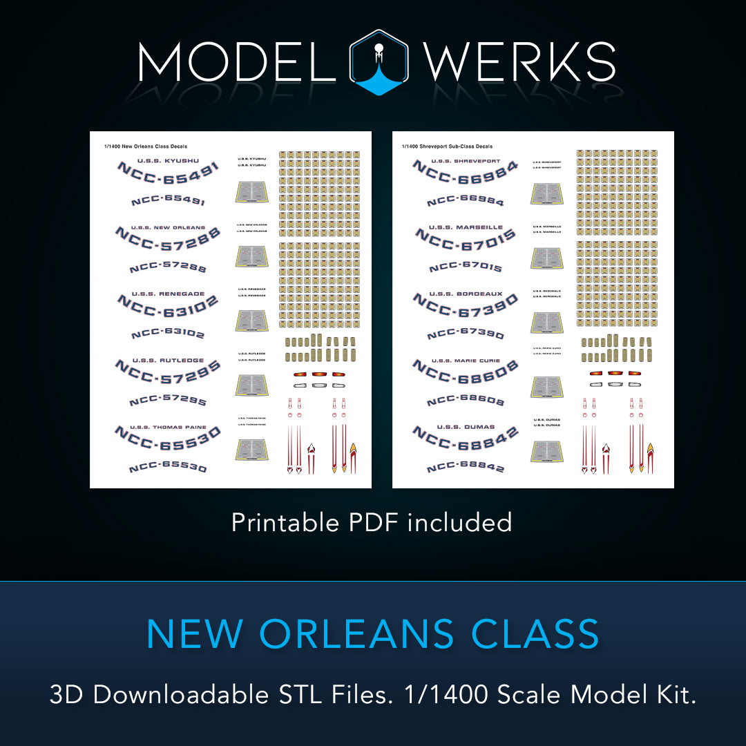 1/1400 New Orleans Class STL File Download