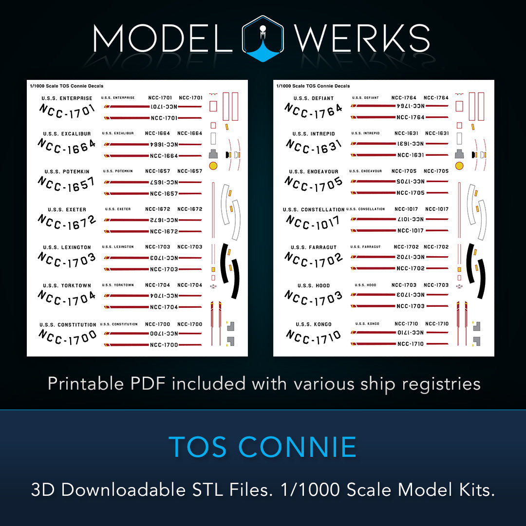 1/1000 TOS Connie STL File Download