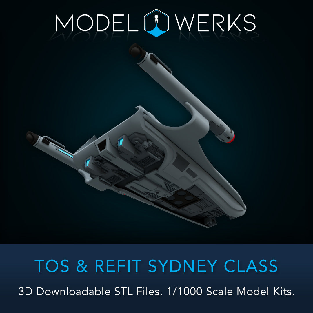 1/1000 TOS and Refit Sydney Class STL File Download