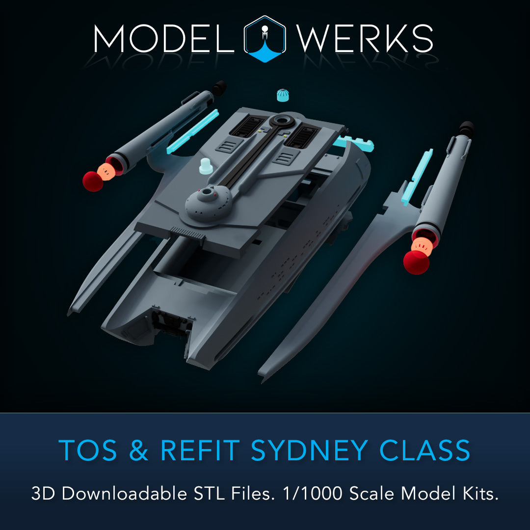 1/1000 TOS and Refit Sydney Class STL File Download