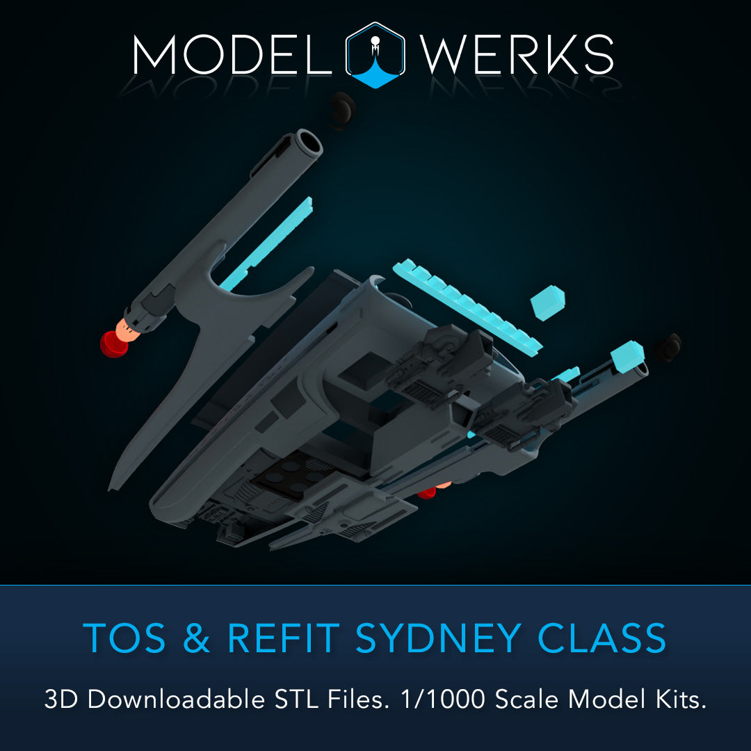1/1000 TOS and Refit Sydney Class STL File Download