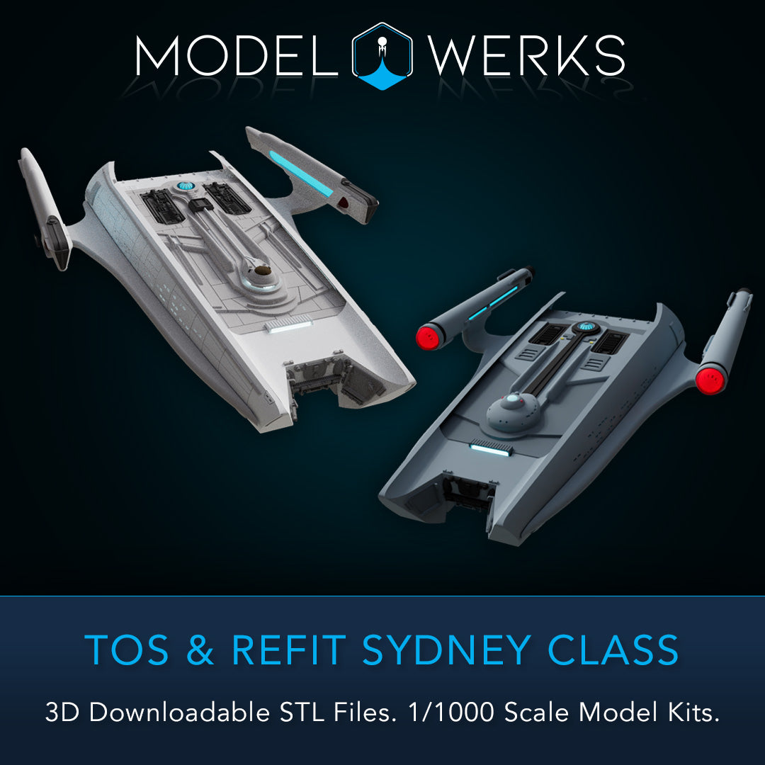 1/1000 TOS and Refit Sydney Class STL File Download