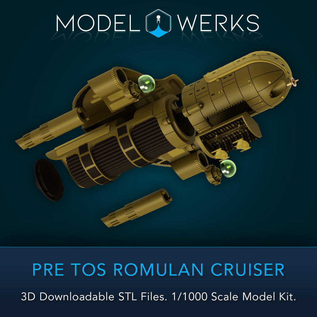 1/1000 PRE TOS Romulan Cruiser Kit STL File Download