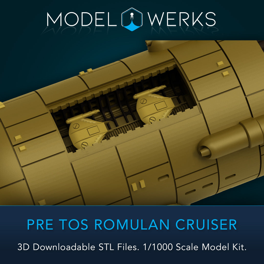 1/1000 PRE TOS Romulan Cruiser Kit STL File Download