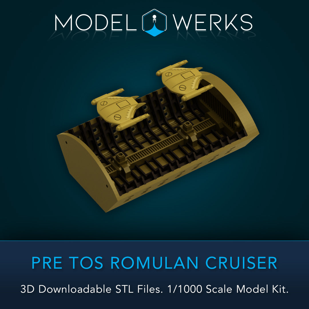 1/1000 PRE TOS Romulan Cruiser Kit STL File Download