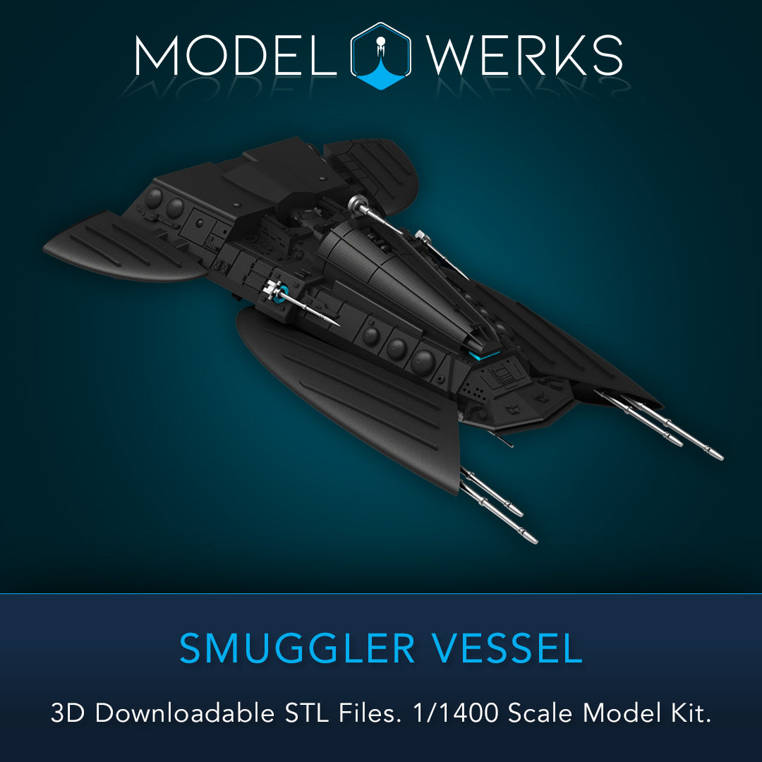 1/1400 Smuggler Ship Kit STL File Download
