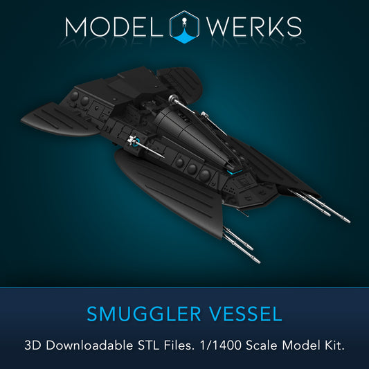 1/1400 Smuggler Ship Kit STL File Download