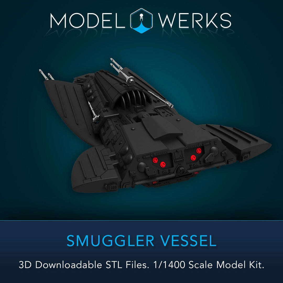 1/1400 Smuggler Ship Kit STL File Download