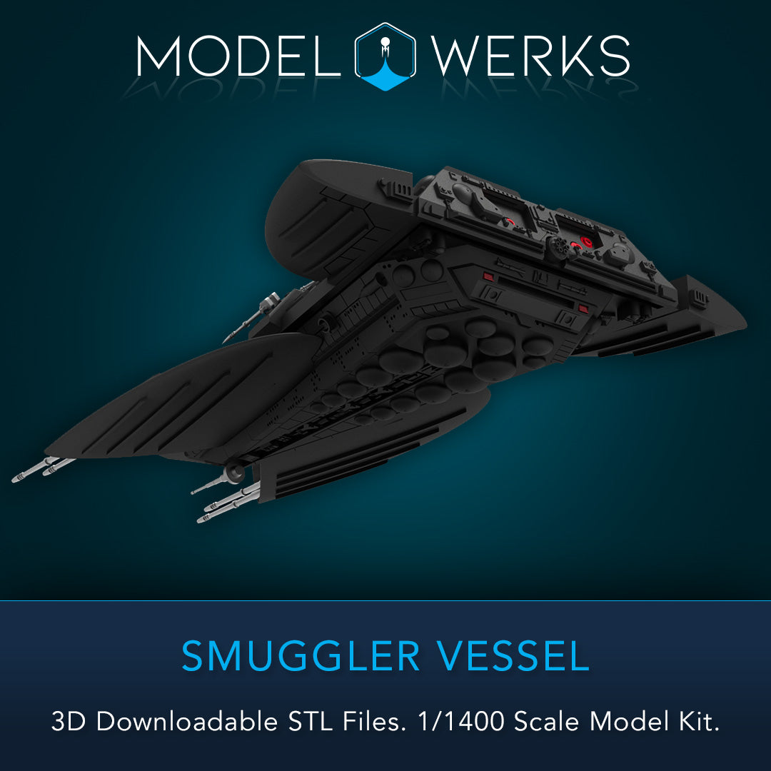 1/1400 Smuggler Ship Kit STL File Download